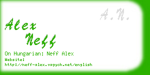 alex neff business card